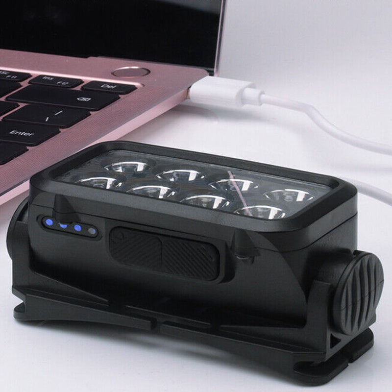 LED Motion Sensor Head Torch Waterproof Headlamp USB Rechargeable