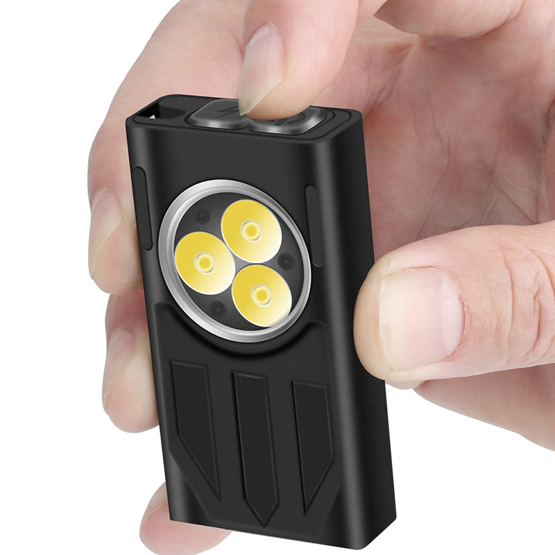 Waterproof LED Light Keychain Torch Lamp Flashlight  USB Rechargeable