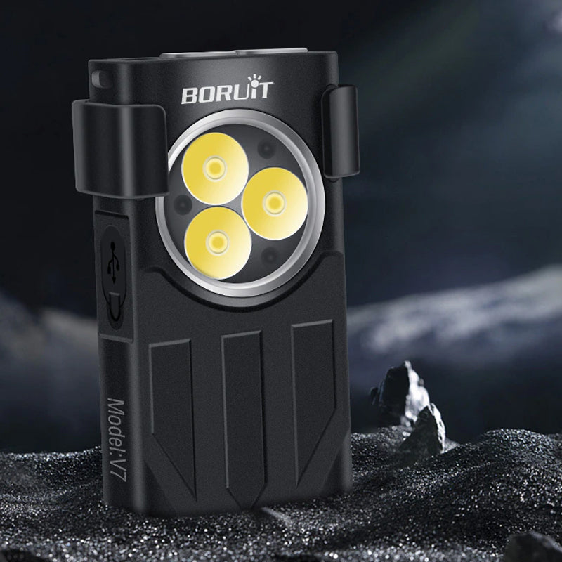 Waterproof LED Light Keychain Torch Lamp Flashlight  USB Rechargeable