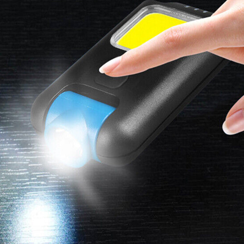 Mini LED Flashlight Keychain COB Work Light- USB Rechargeable