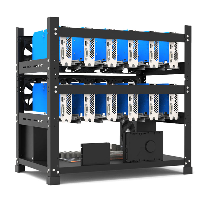 3-Layer 12 GPU Motherboard Bracket Fixing Frame Mining Machine