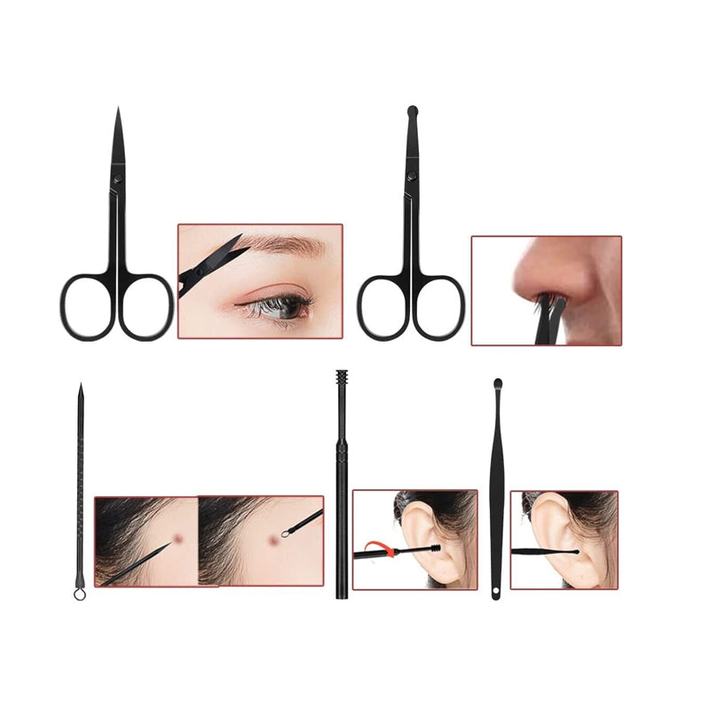 18pcs Nail Clippers Manicure Set Tools Pedicure Trimming Grooming Tool Kit