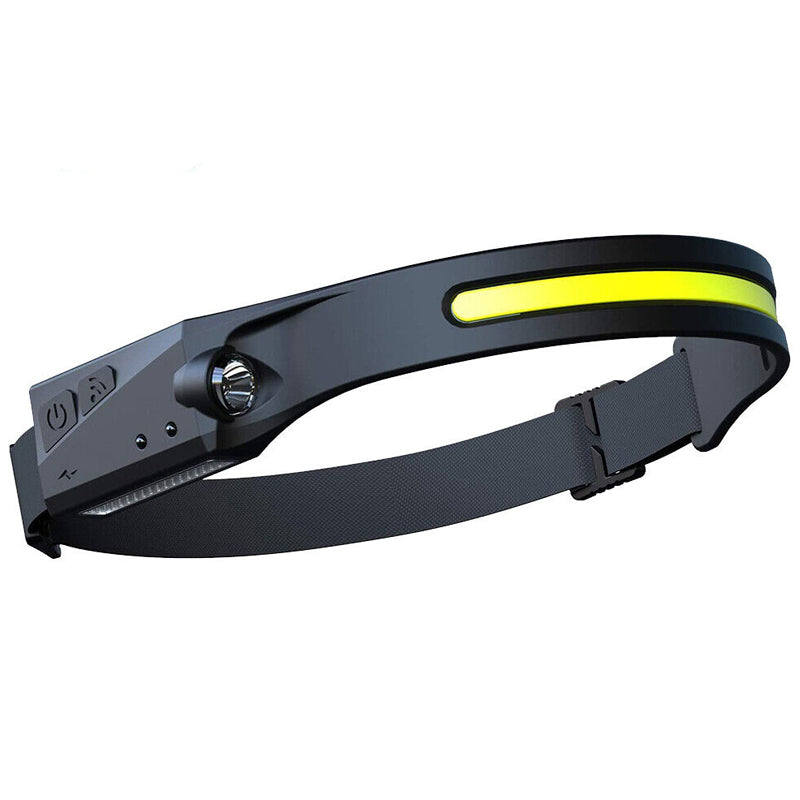 COB LED Sensor Headlamp with 5 Lighting Modes- USB Rechargeable