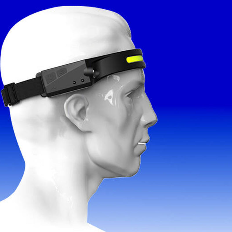 COB LED Sensor Headlamp with 5 Lighting Modes- USB Rechargeable
