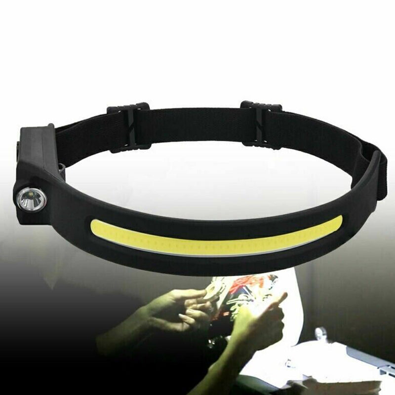 COB LED Sensor Headlamp with 5 Lighting Modes- USB Rechargeable