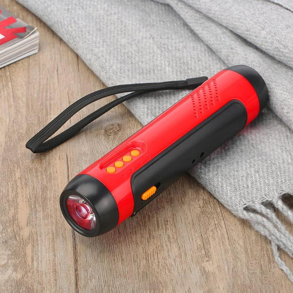 Hand Crank Solar FM Radio Flashlight and Emergency Charger