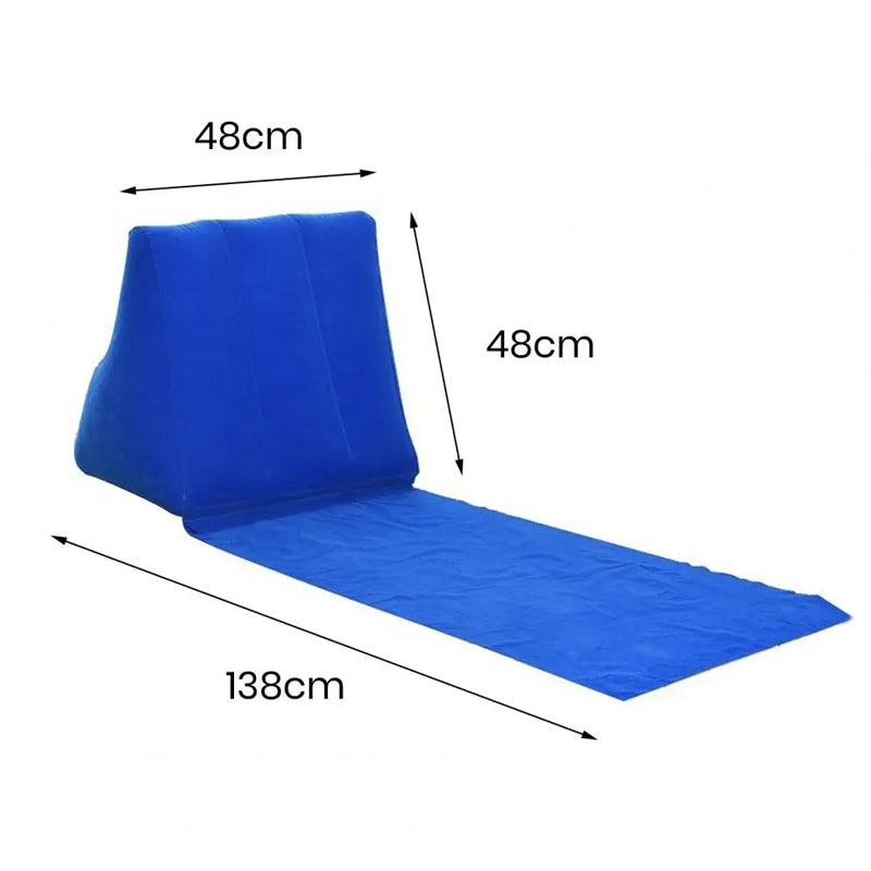 Waterproof Outdoor Inflatable Beach Pillow Triangle Cushion with Beach Mat