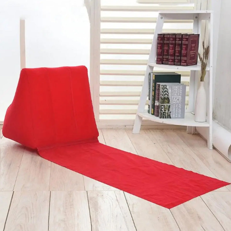 Waterproof Outdoor Inflatable Beach Pillow Triangle Cushion with Beach Mat