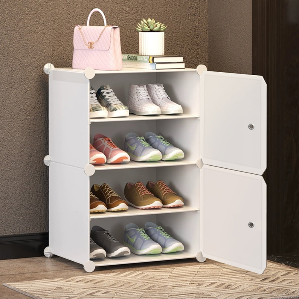 1/2 Door Large Capacity Shoe Display Organization Cabinet