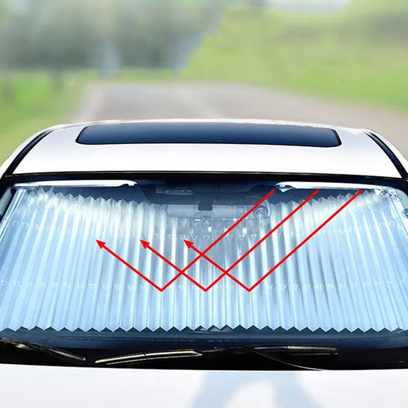 Retractable Auto Roller Sunshade Blinds for Car Front Windscreen