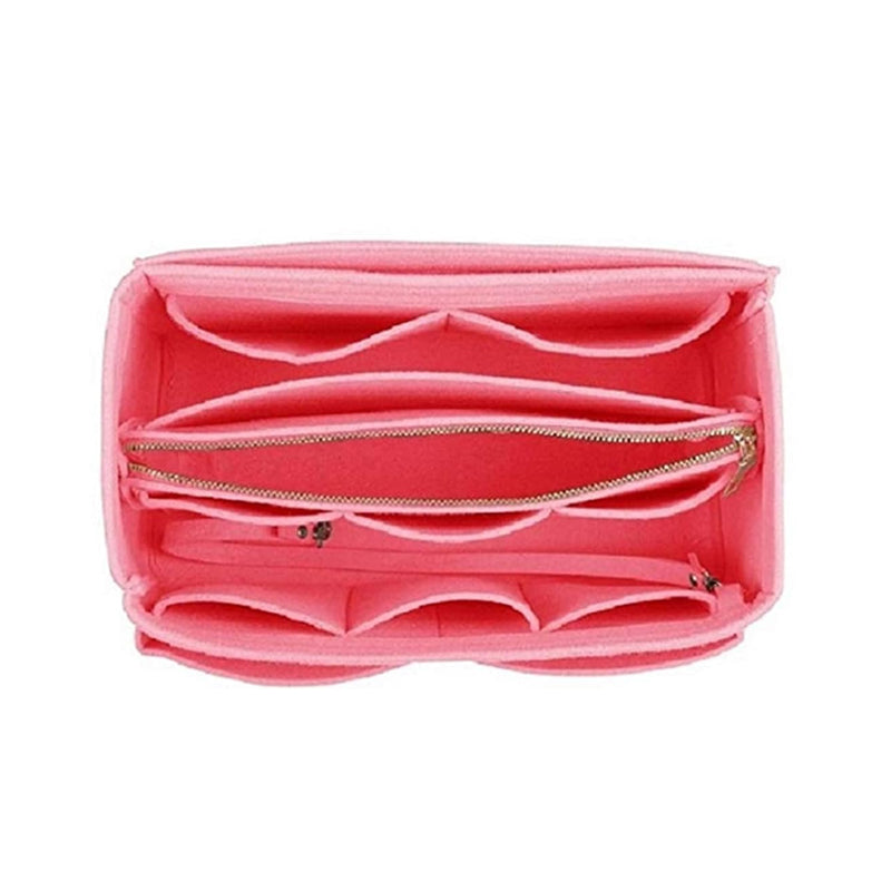 Felt Type Handbag Organizer and Travel Essential Insert Pouch