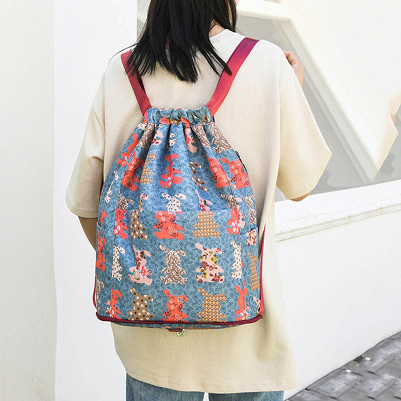 Foldable Drawstring Large Capacity Travel and Sports Backpack