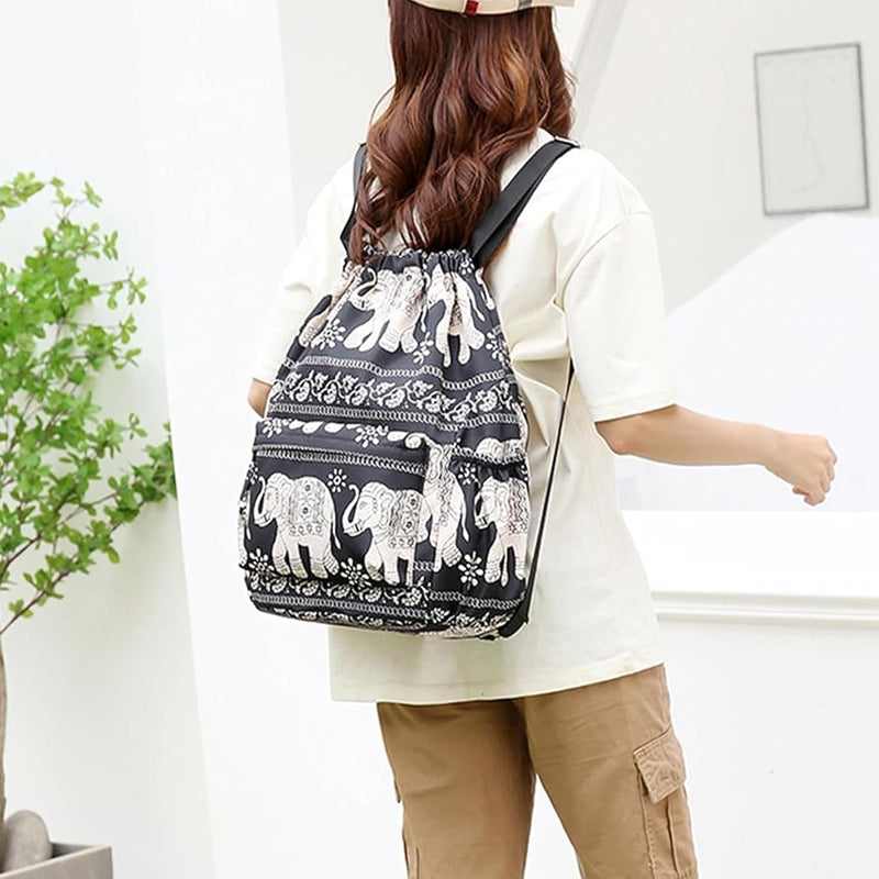 Foldable Drawstring Large Capacity Travel and Sports Backpack