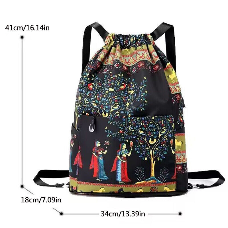 Foldable Drawstring Large Capacity Travel and Sports Backpack