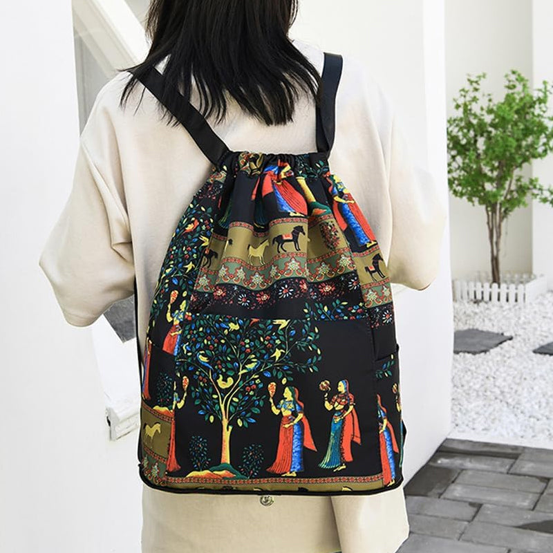 Foldable Drawstring Large Capacity Travel and Sports Backpack