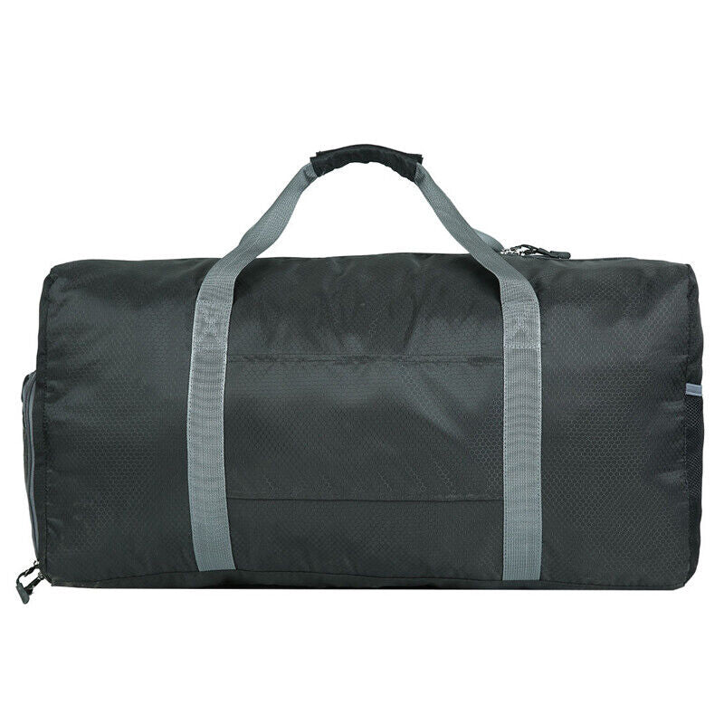 70L Large Capacity Foldable Waterproof Duffel and Travel Bag with Canvas Shoes Compartment