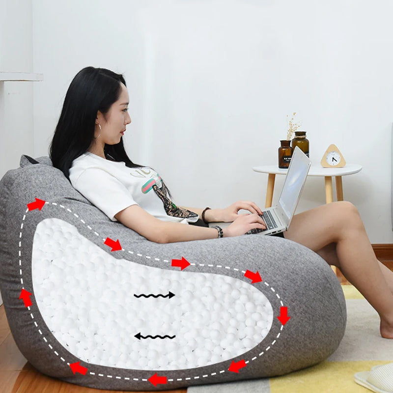 Large Bean Bag Lazy Lounger Chair Couch Sofa Cover
