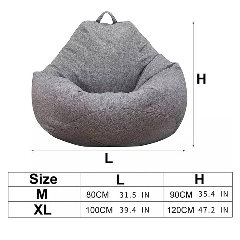 Large Bean Bag Lazy Lounger Chair Couch Sofa Cover
