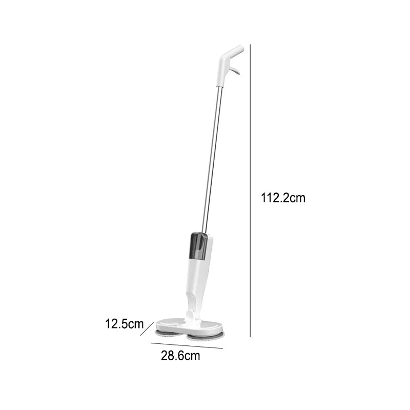 Cordless Electric Spin Mop Polisher with Water Tank and Cloths- USB Charging
