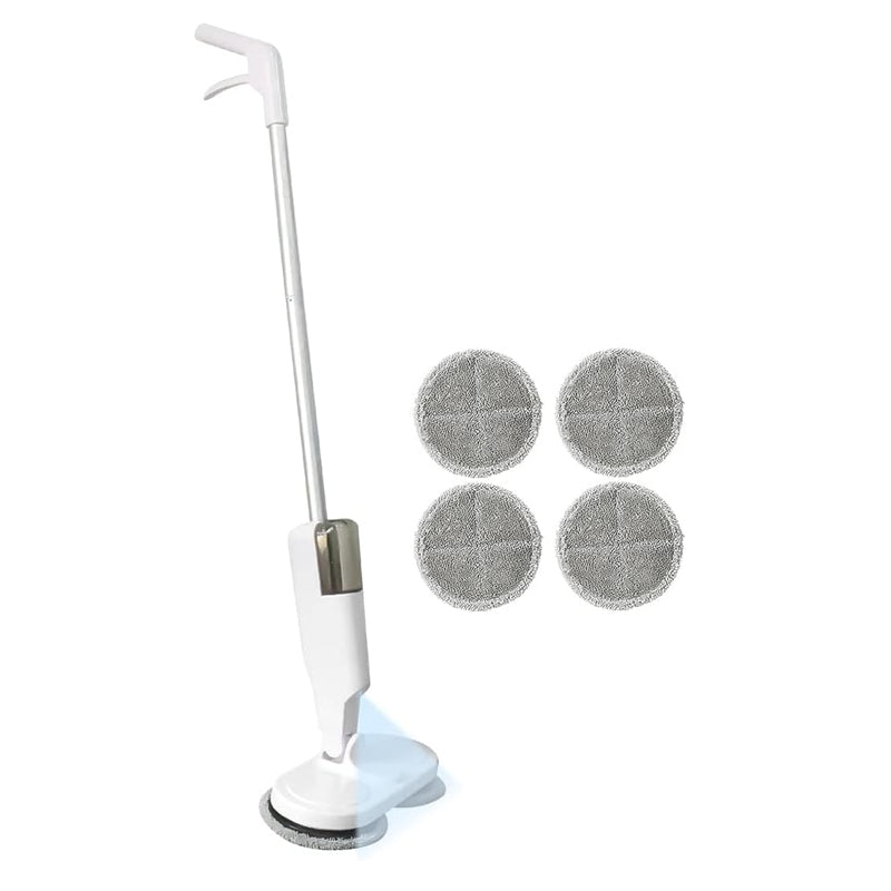 Cordless Electric Spin Mop Polisher with Water Tank and Cloths- USB Charging