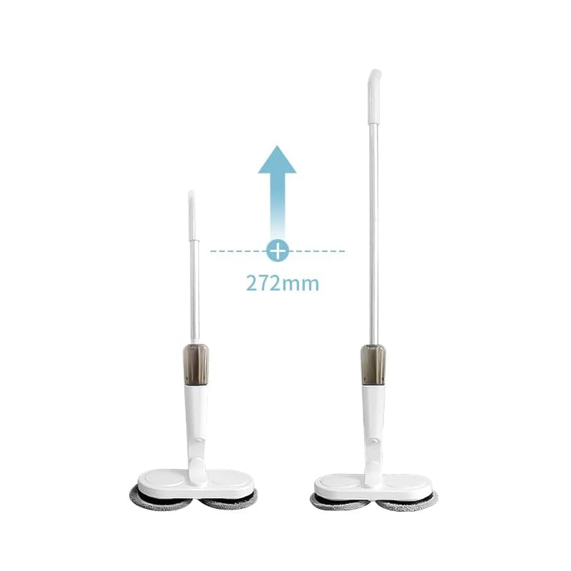 Cordless Electric Spin Mop Polisher with Water Tank and Cloths- USB Charging