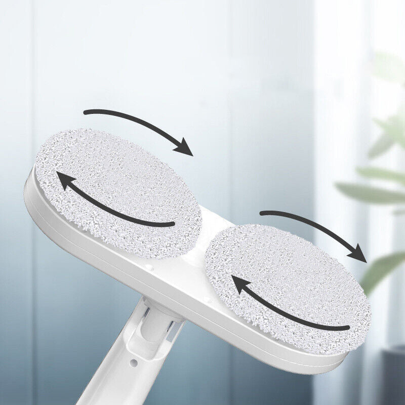 Cordless Electric Spin Mop Polisher with Water Tank and Cloths- USB Charging