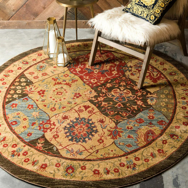 Easy to Clean Floor Carpet Rug with Non-Slip Backing in Circle/Square