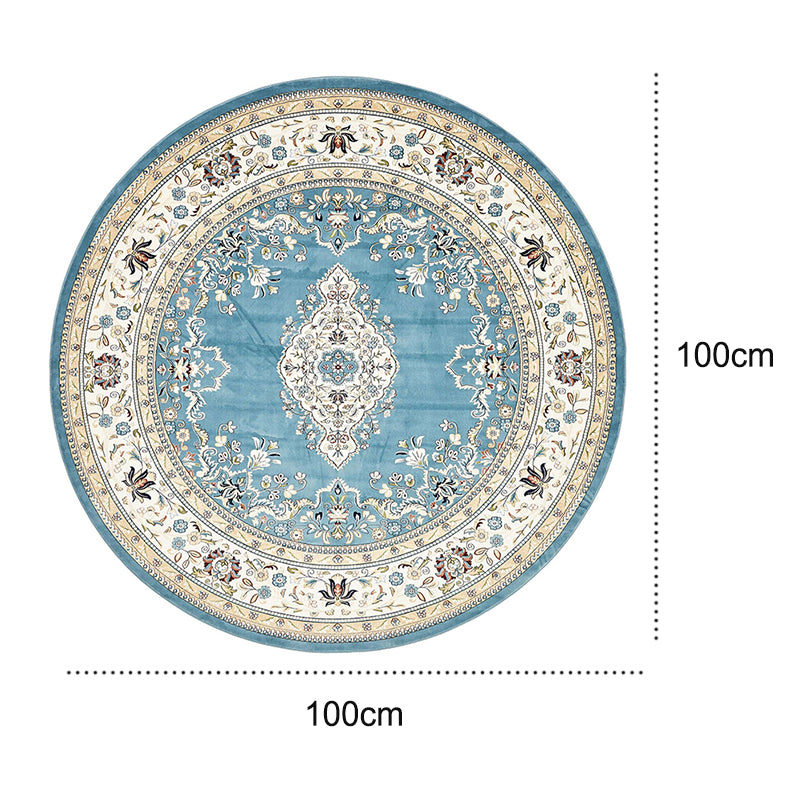 Easy to Clean Floor Carpet Rug with Non-Slip Backing in Circle/Square