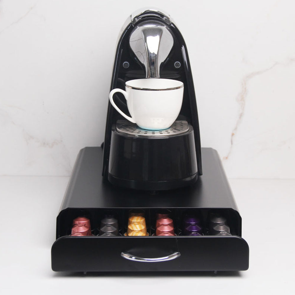 STORFEX 60pcs Nespresso Capsule Drawer Pod Holder - Coffee Machine Stand