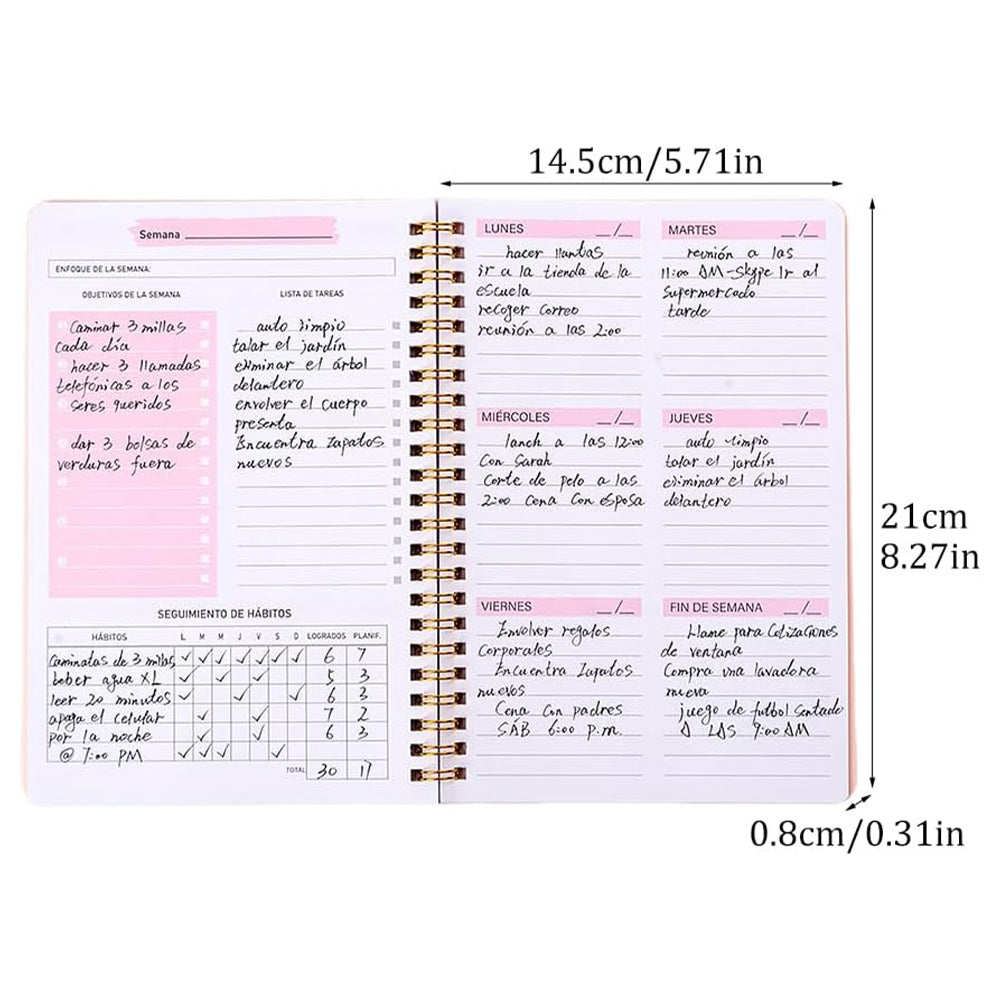 A5 To Do List Weekly Goals Notebook