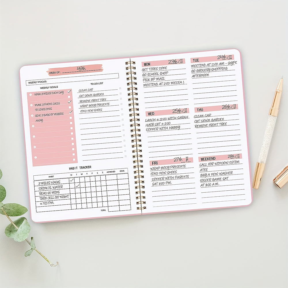 A5 To Do List Weekly Goals Notebook