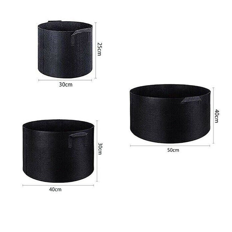 Non-Woven Fabric Reusable and Breathable Growing Planter Pots in 5, 10, and 20 Gallon