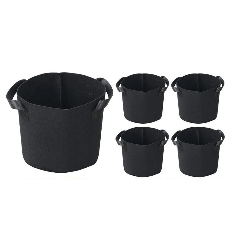 Non-Woven Fabric Reusable and Breathable Growing Planter Pots in 5, 10, and 20 Gallon