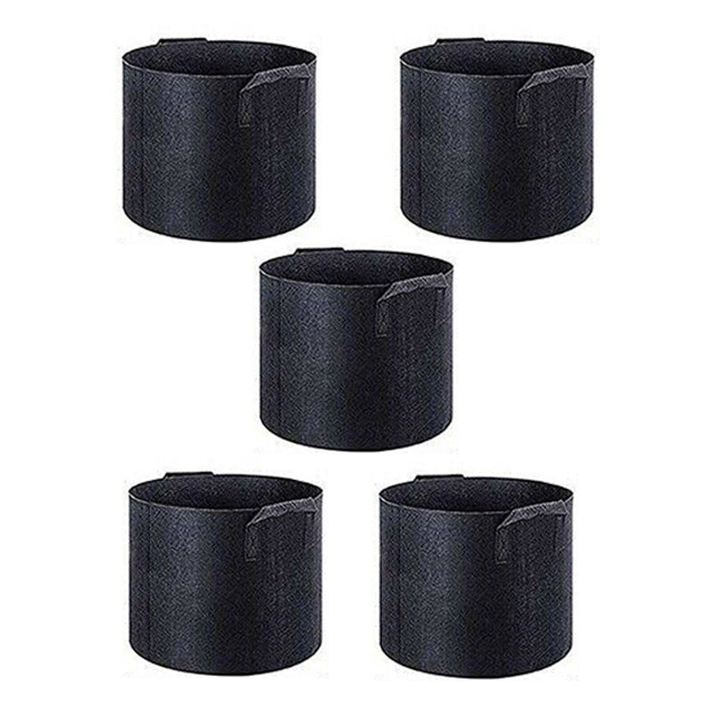 Non-Woven Fabric Reusable and Breathable Growing Planter Pots in 5, 10, and 20 Gallon
