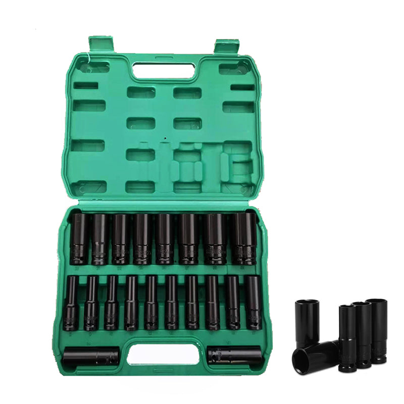1/2" Drive Deep Impact Socket Set Heavy Duty Metric Garage Tool  - Available in 20pcs and 30pcs