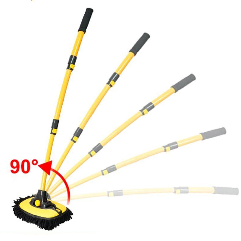 Extendable Long Handles Car Window Cleaning Mop with Scratch - Free Bristles
