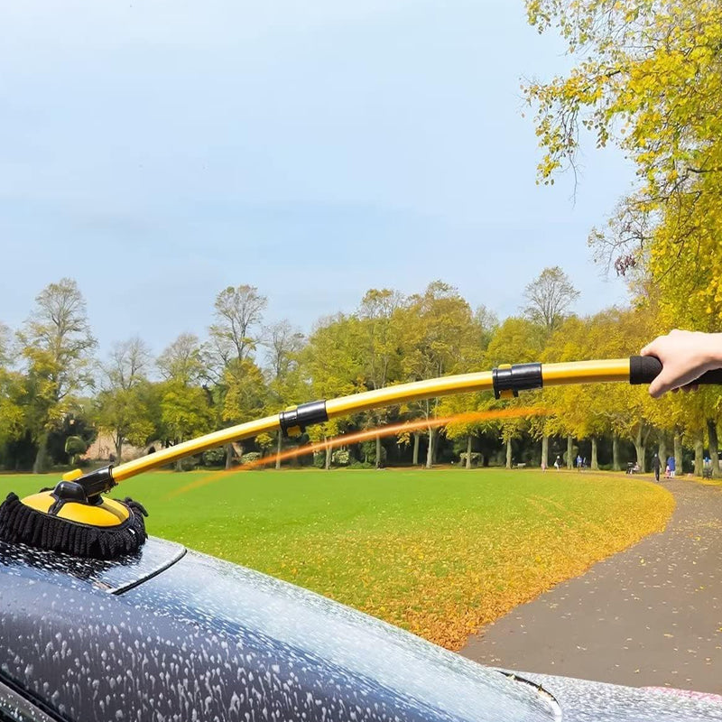 Extendable Long Handles Car Window Cleaning Mop with Scratch - Free Bristles
