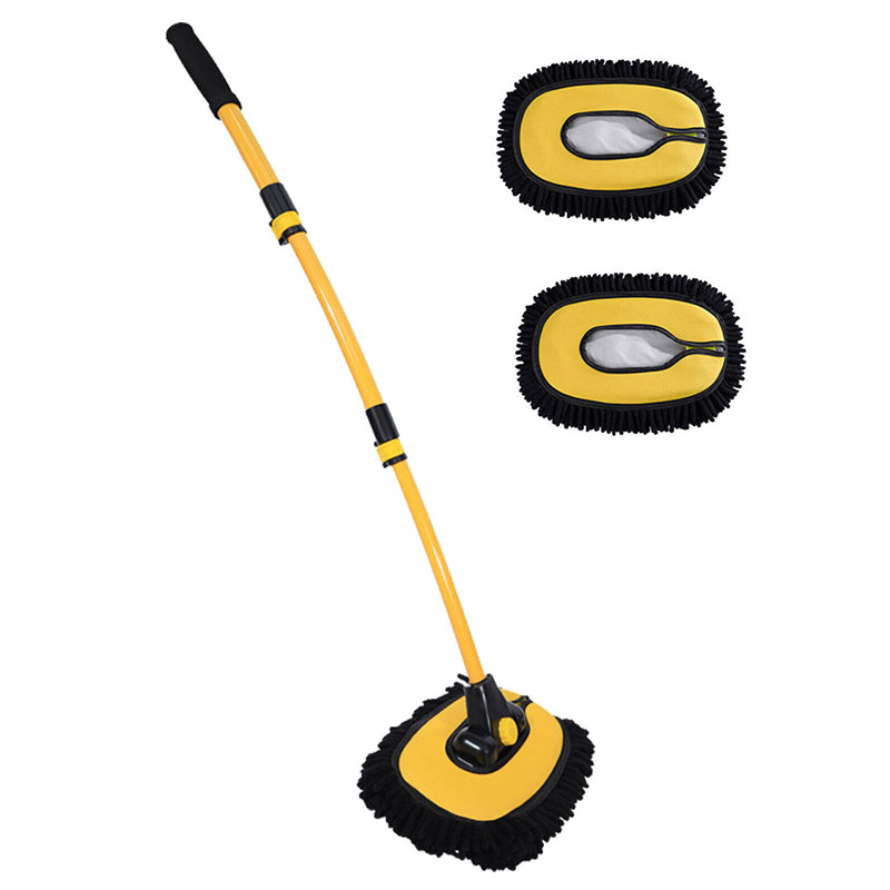 Extendable Long Handles Car Window Cleaning Mop with Scratch - Free Bristles