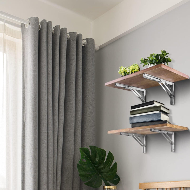 150kg Load Heavy-Duty Stainless-Steel Folding Table Bracket Shelf Bench