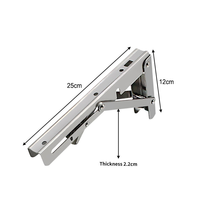 150kg Load Heavy-Duty Stainless-Steel Folding Table Bracket Shelf Bench