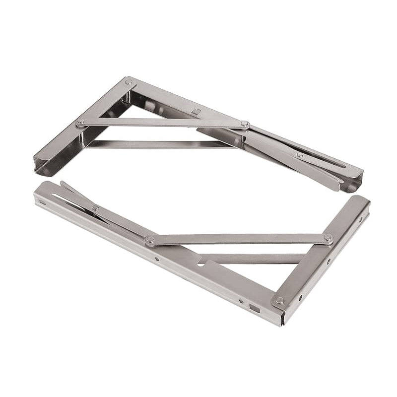 150kg Load Heavy-Duty Stainless-Steel Folding Table Bracket Shelf Bench
