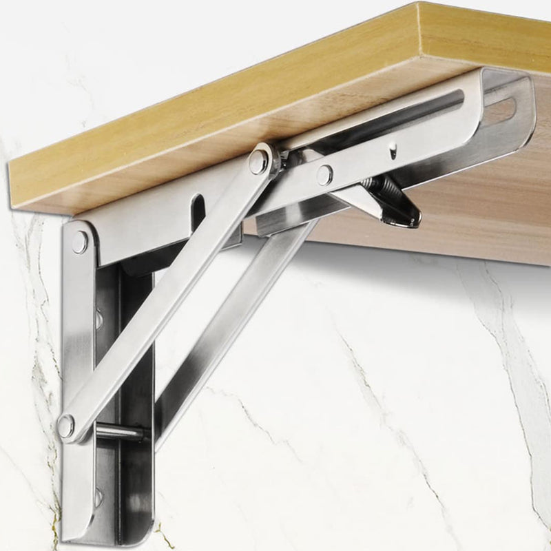 150kg Load Heavy-Duty Stainless-Steel Folding Table Bracket Shelf Bench