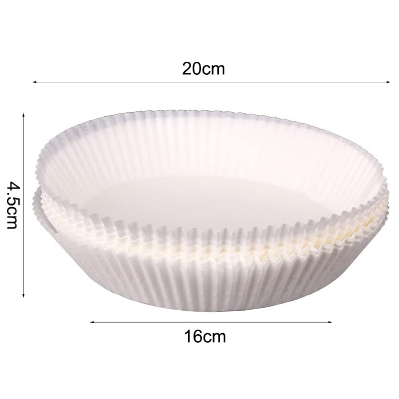 50pcs Air Fryer Disposable Non-Stick Pan Parchment Baking Paper Liner - Available in Round and Square