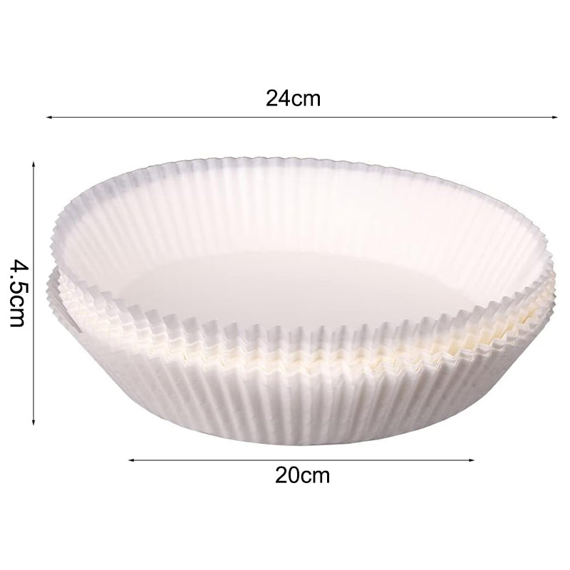 50pcs Air Fryer Disposable Non-Stick Pan Parchment Baking Paper Liner - Available in Round and Square