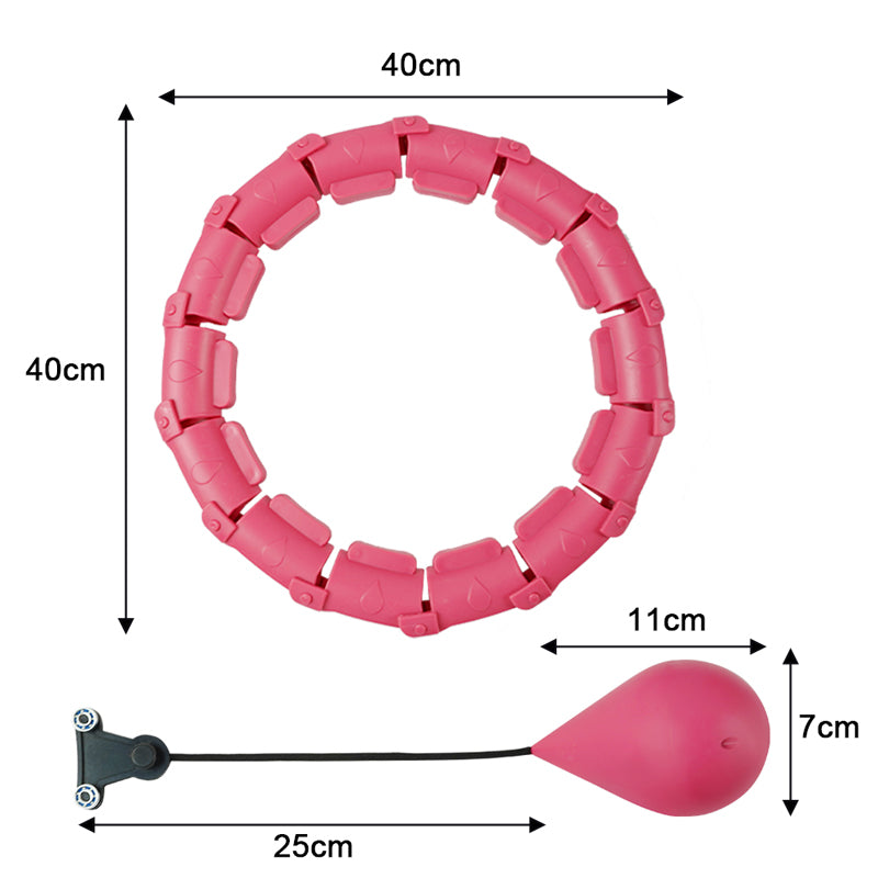 24 Section Adjustable Abdominal Weighted Hula Hoop - Available in 2 Colors