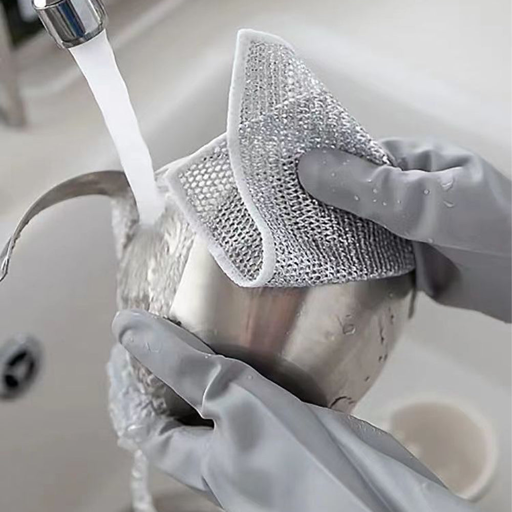 5/10pcs Non-stick Oil-free Mesh Wire Dishwashing Cloth For Kitchen Stove Dishwashing And Pot Washing