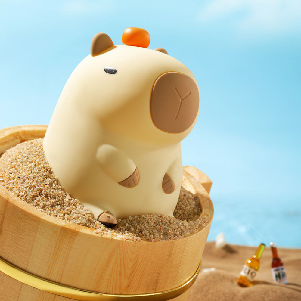 Novelty Cartoon Capybara Shaped Soft Silicone LED Night Light with Rechargeable and Touch Control