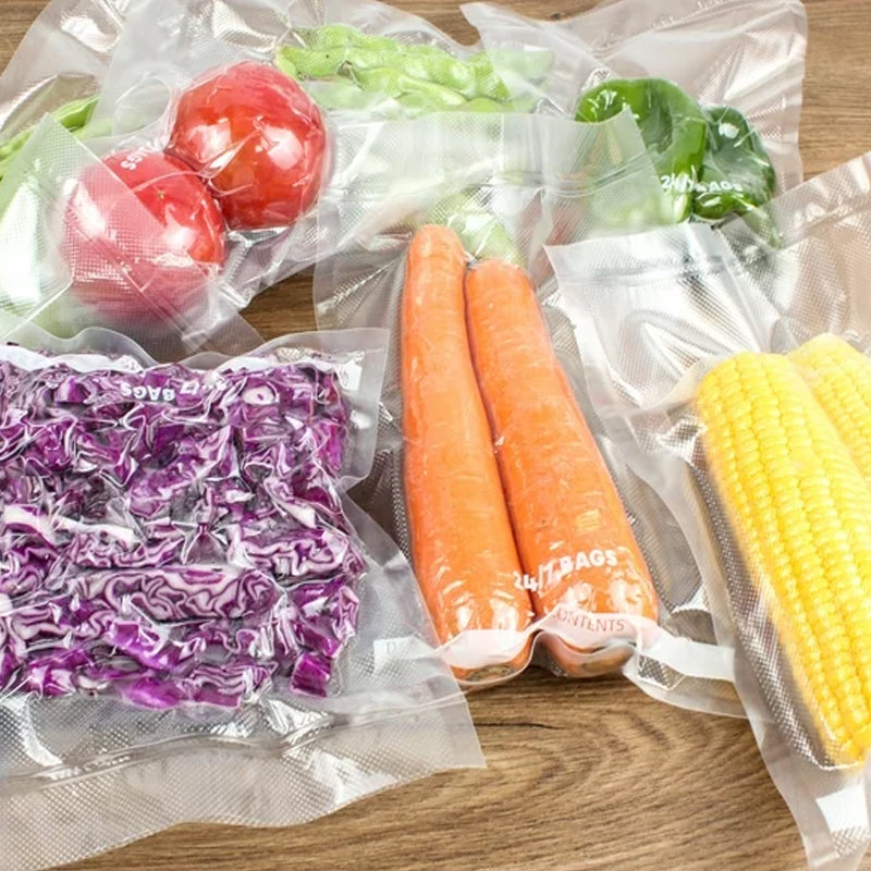 100pcs Clear Food Grade Pre-Cut Food Saver Vacuum Sealer Bags