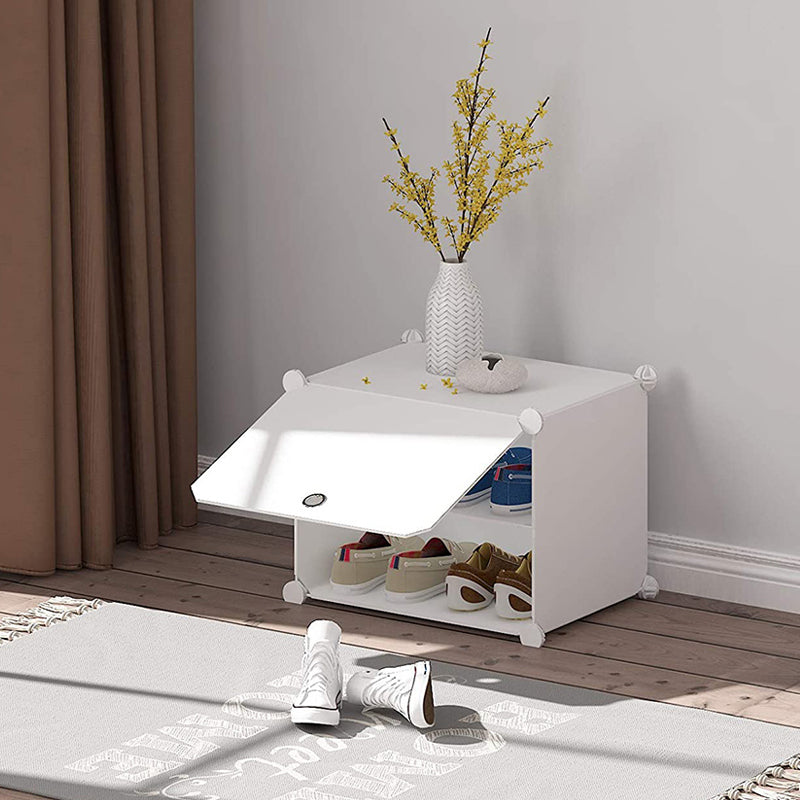 Stackable Free Standing Shoe Organizer Storage Box DIY Shoe Rack