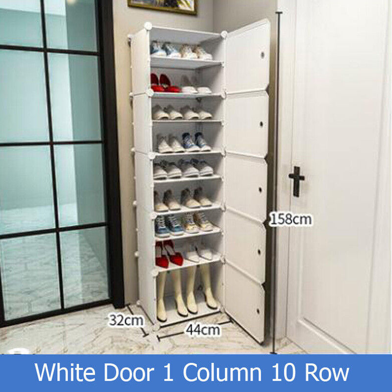 Stackable Free Standing Shoe Organizer Storage Box DIY Shoe Rack